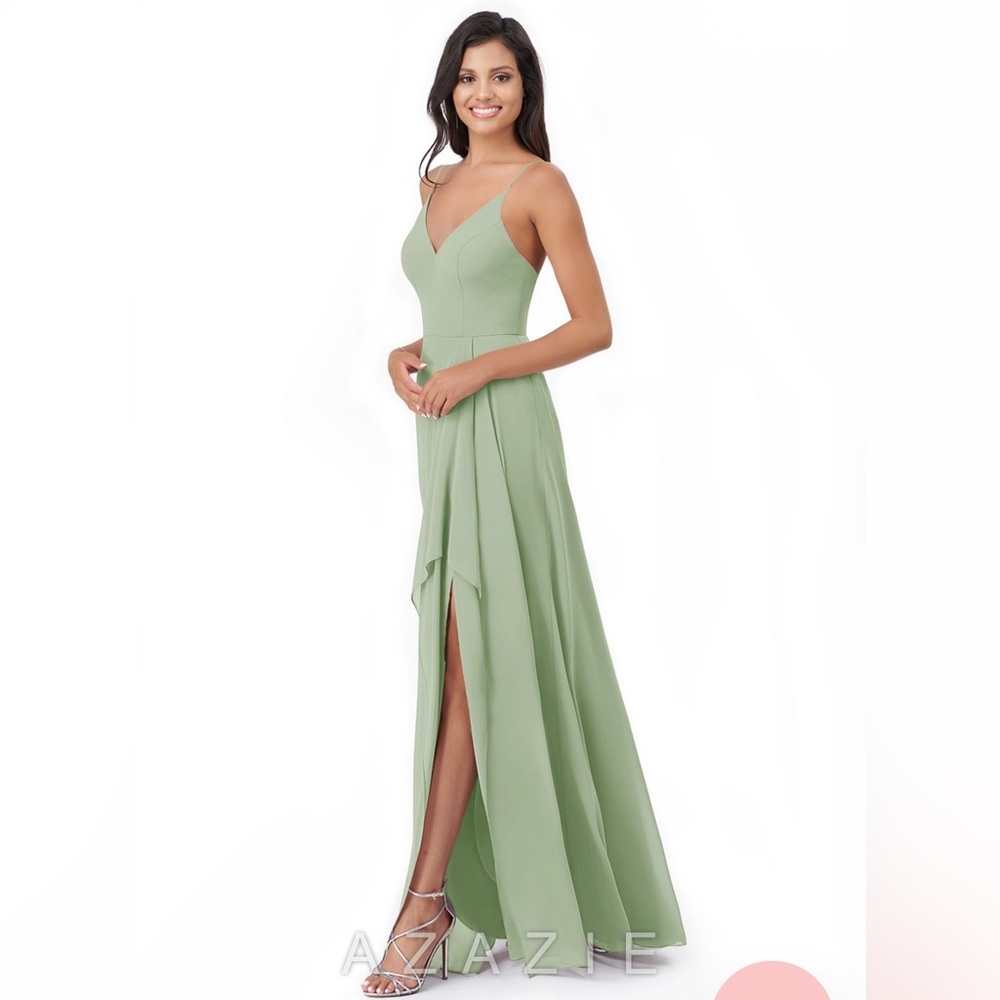Floor length chiffon dress